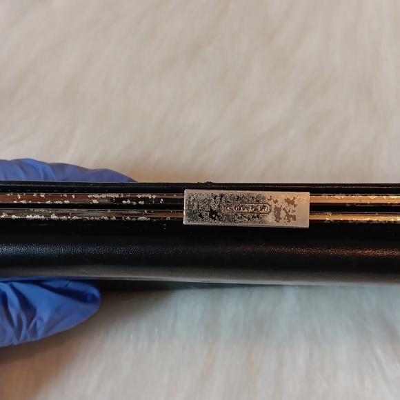 Black Leather Vintage Coach Checkbook Wallet - Picture 2 of 10